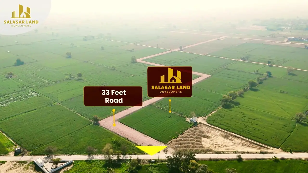 33 ft road leading into the land (from the project video)